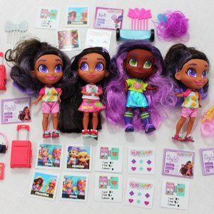 Lot of 4 HAIRDORABLES Dolls by JUST PLAY Skylar Kali Random Accessories Bundle